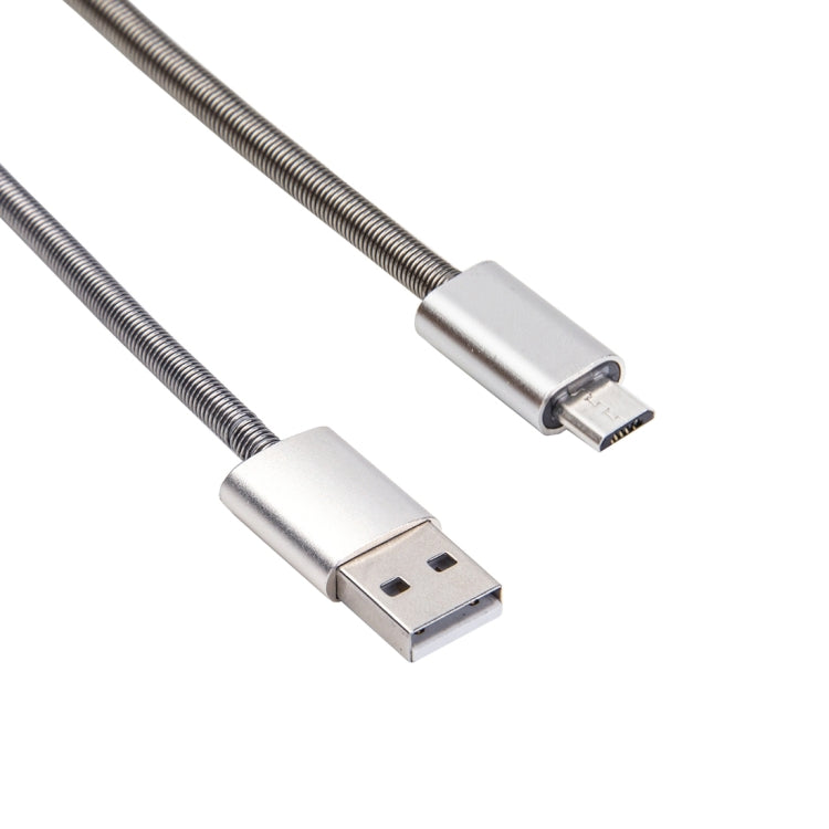80cm High Speed Spring Style Micro USB to USB 2.0 Data Sync Charging Cable for Samsung, HTC, Sony, Huawei, Xiaomi, Lenovo and Other Android Smartphones(Silver)