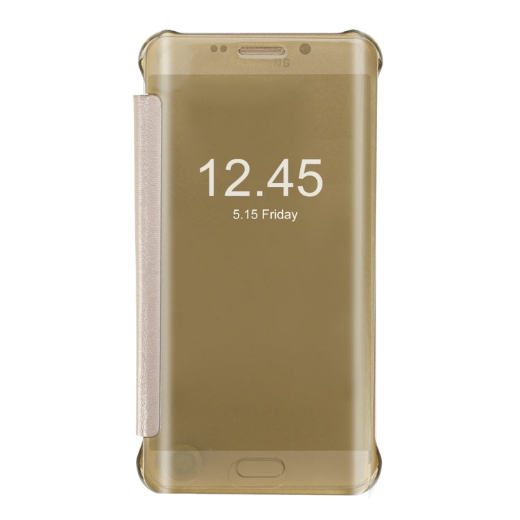 For Galaxy S6 Edge / G925 Horizontal Flip PU+PC Protective Case with Sleep / Wake-up Function