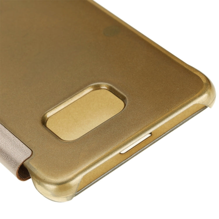 For Galaxy S6 Edge / G925 Horizontal Flip PU+PC Protective Case with Sleep / Wake-up Function