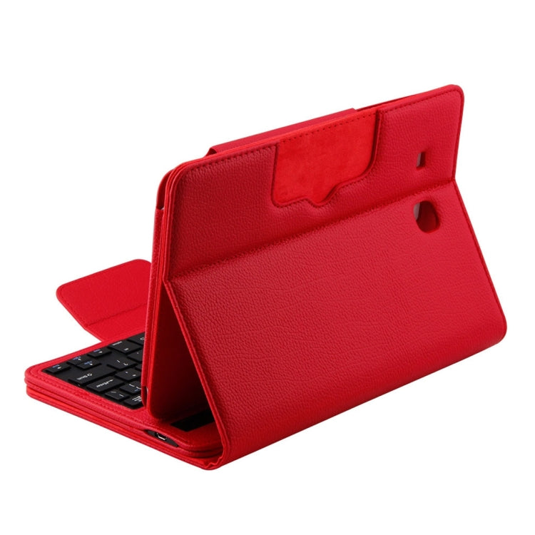 For Galaxy Tab E 9.6 / T560 2 in 1 Detachable Bluetooth Keyboard Litchi Texture Leather Tablet Case with Holder