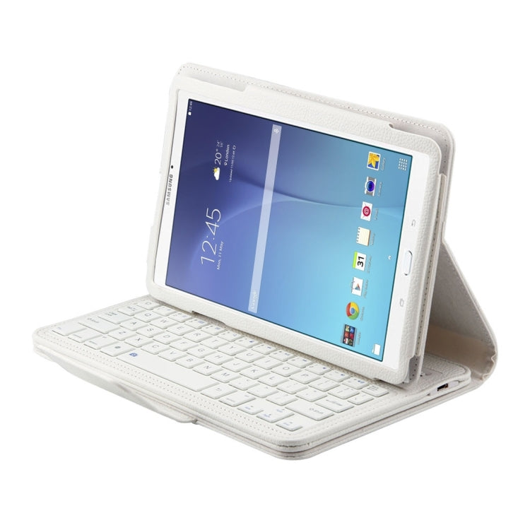 For Galaxy Tab E 9.6 / T560 2 in 1 Detachable Bluetooth Keyboard Litchi Texture Leather Tablet Case with Holder