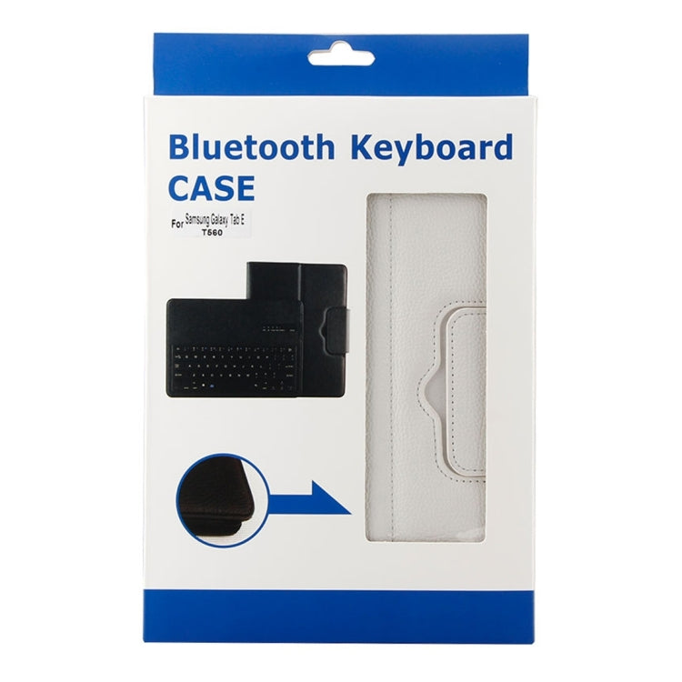 For Galaxy Tab E 9.6 / T560 2 in 1 Detachable Bluetooth Keyboard Litchi Texture Leather Tablet Case with Holder