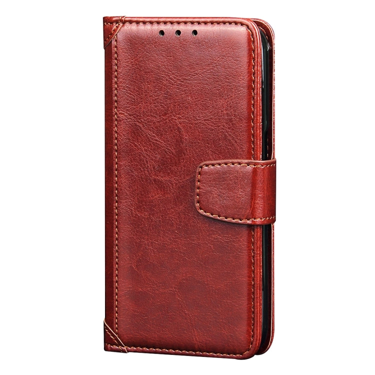 For Galaxy A3(2016) / A310 Crazy Horse Texture Splice Horizontal Flip Leather Case with Photo Frame & Holder & Card Slots & Wallet(Brown)