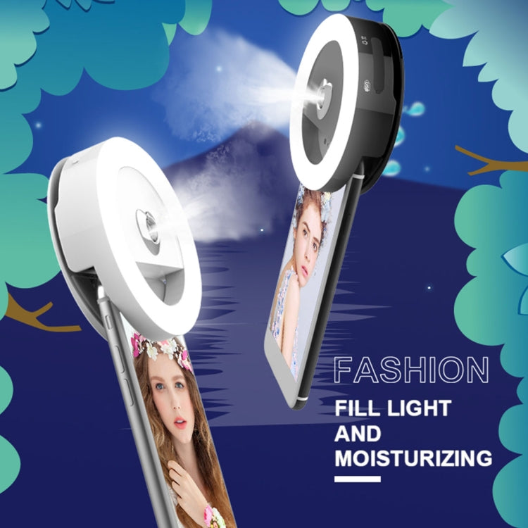 RK18S 3 Levels of Brightness 33-Led Beauty Moisturizing Mist Selfie Clip Fill Light, For iPhone, Galaxy, Huawei, Xiaomi, LG, HTC and Other Smart Phones