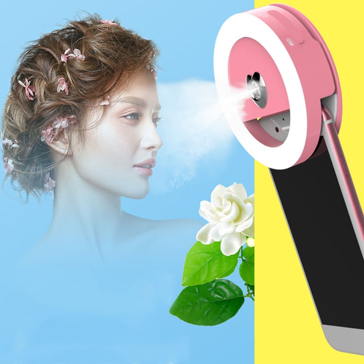 RK18S 3 Levels of Brightness 33-Led Beauty Moisturizing Mist Selfie Clip Fill Light, For iPhone, Galaxy, Huawei, Xiaomi, LG, HTC and Other Smart Phones