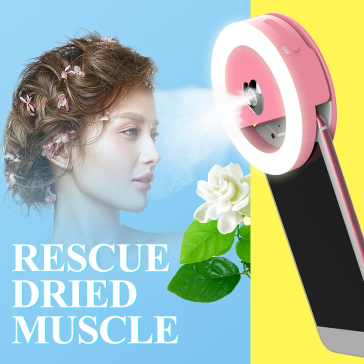 RK18S 3 Levels of Brightness 33-Led Beauty Moisturizing Mist Selfie Clip Fill Light, For iPhone, Galaxy, Huawei, Xiaomi, LG, HTC and Other Smart Phones