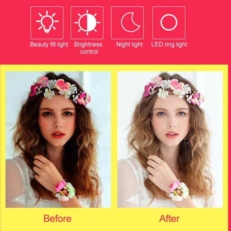 RK18S 3 Levels of Brightness 33-Led Beauty Moisturizing Mist Selfie Clip Fill Light, For iPhone, Galaxy, Huawei, Xiaomi, LG, HTC and Other Smart Phones