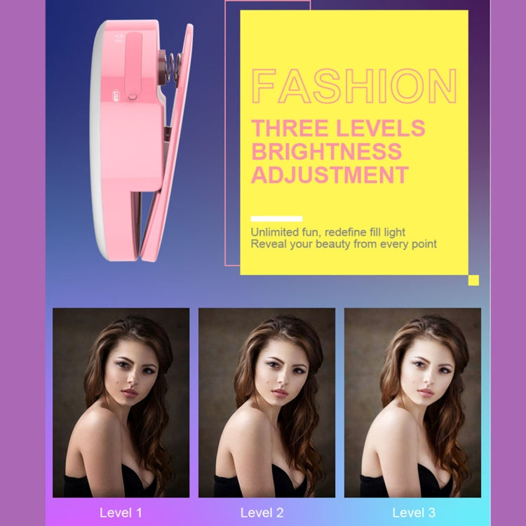 RK18S 3 Levels of Brightness 33-Led Beauty Moisturizing Mist Selfie Clip Fill Light, For iPhone, Galaxy, Huawei, Xiaomi, LG, HTC and Other Smart Phones