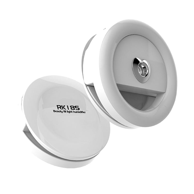 RK18S 3 Levels of Brightness 33-Led Beauty Moisturizing Mist Selfie Clip Fill Light, For iPhone, Galaxy, Huawei, Xiaomi, LG, HTC and Other Smart Phones
