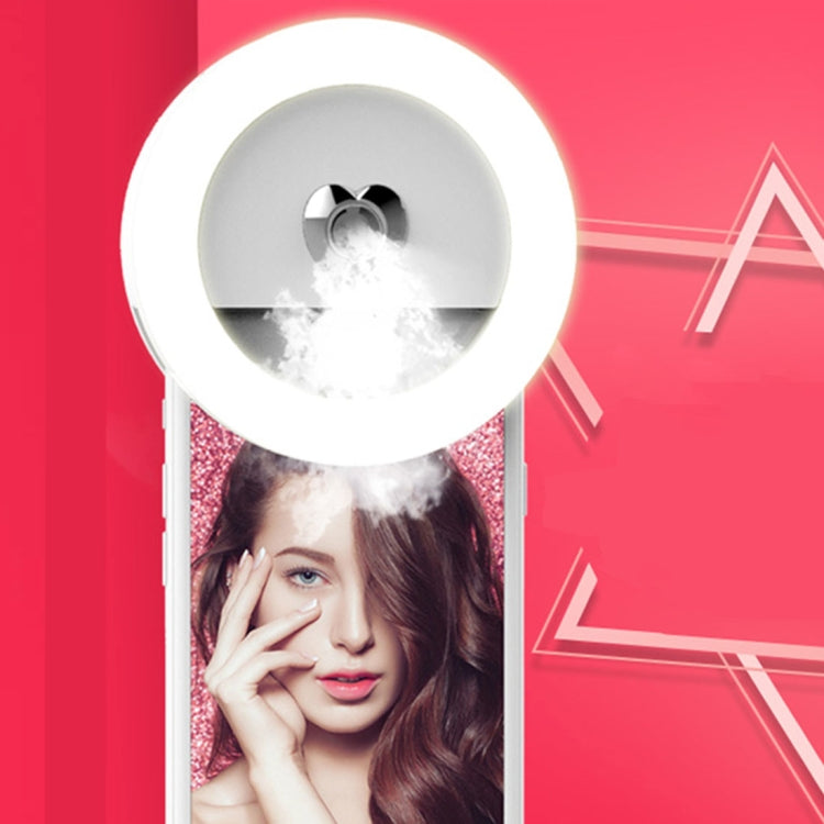 RK18S 3 Levels of Brightness 33-Led Beauty Moisturizing Mist Selfie Clip Fill Light, For iPhone, Galaxy, Huawei, Xiaomi, LG, HTC and Other Smart Phones