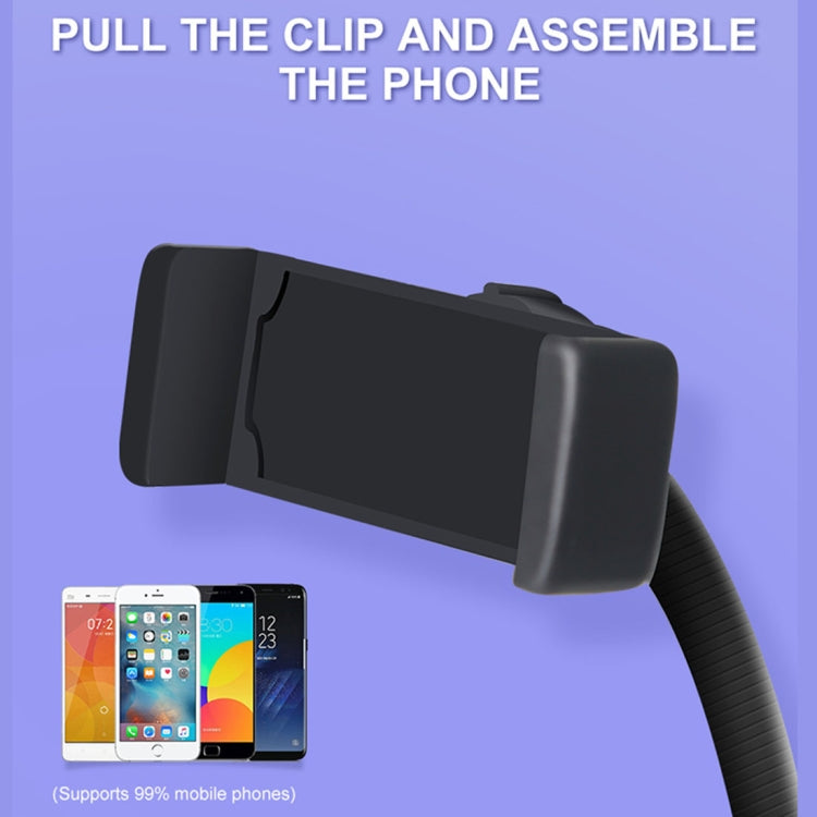 RK24 Selfie Ring Light with Cell Phone Holder Stand for Live Stream / Makeup / Live Broadcast/ Live Show, With 3-Light Mode, 9-Level Brightness, for iPhone / Android(Black)