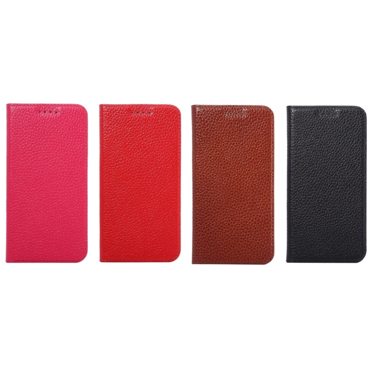For Galaxy S7 Edge / G935 Litchi Texture Horizontal Flip Genuine Leather Case with Holder