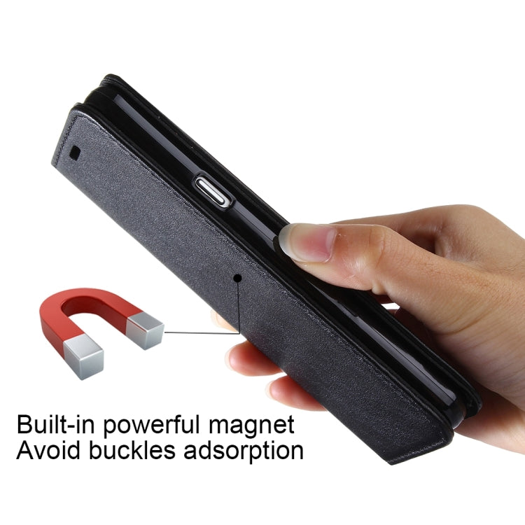 For Galaxy A5(2016) / A510 No Buckle and Magnetic Suction of Lambskin Texture Horizontal Flip Leather Case with Holder & Card Slots