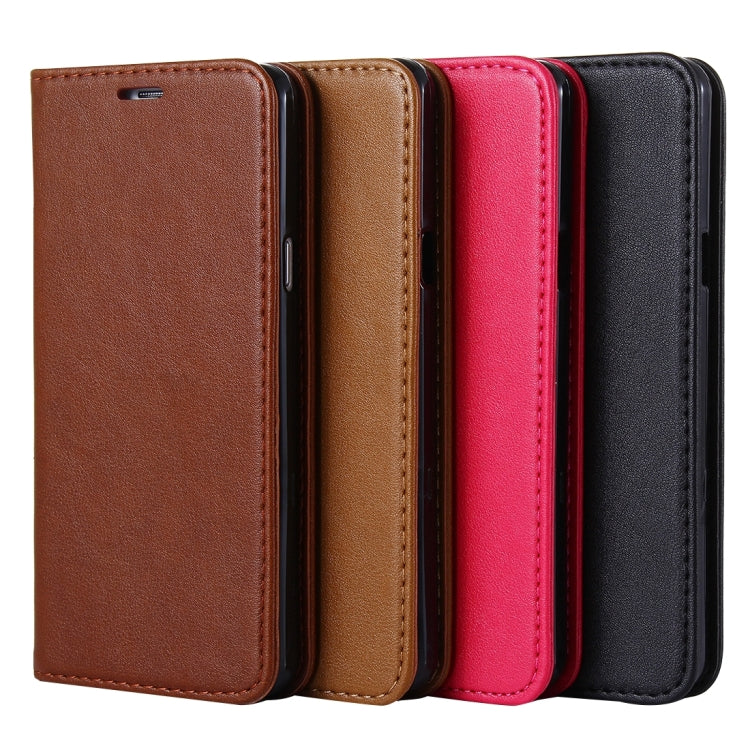For Galaxy A5(2016) / A510 No Buckle and Magnetic Suction of Lambskin Texture Horizontal Flip Leather Case with Holder & Card Slots