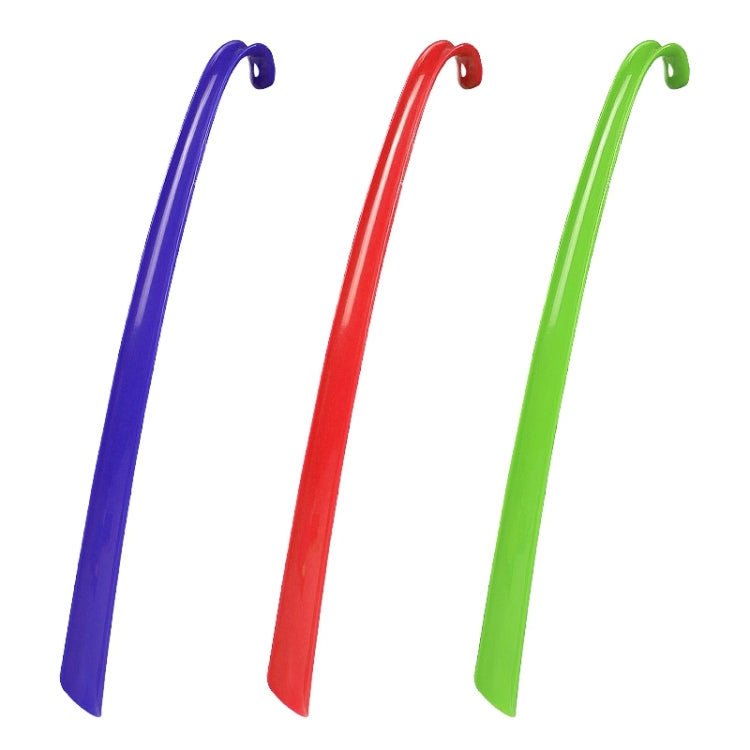 5 PCS 017 Hangable Shoe Puller Plastic Long Curved Hook Shoehorn(Blue)