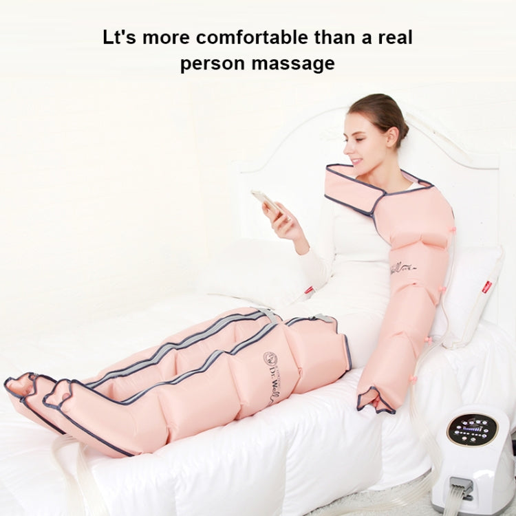 RD-M2857 Legs Airbag All-inclusive Intelligent Air Wave Pressure Massager with Host, Support Timing / Positioning Massage & 10 Kinds of Adjustable Force, US Plug or EU Plug(Pink)