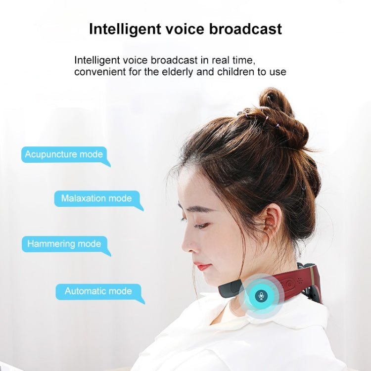 6-head Cervical Spine Shoulder Massager Electric Pulse Home Intelligent Neck Protector, Intelligent Voice Key Style