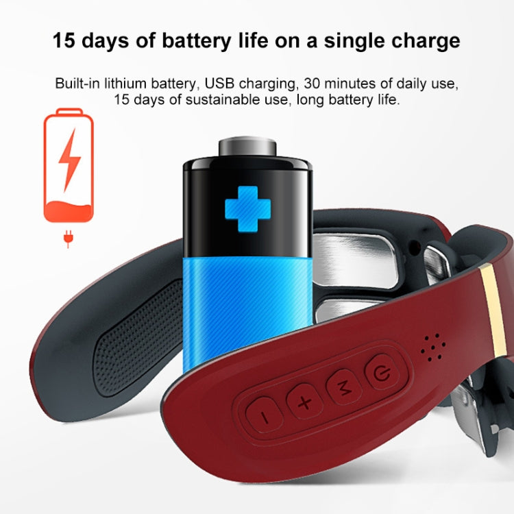 6-head Cervical Spine Shoulder Massager Electric Pulse Home Intelligent Neck Protector, Intelligent Voice Key Style