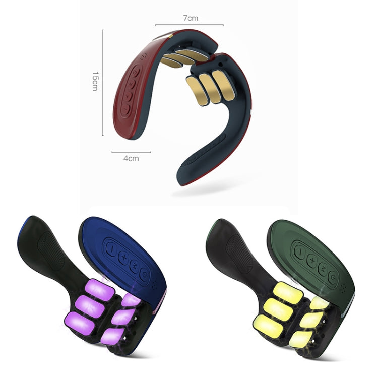 6-head Cervical Spine Shoulder Massager Electric Pulse Home Intelligent Neck Protector, Intelligent Voice Remote Control Style