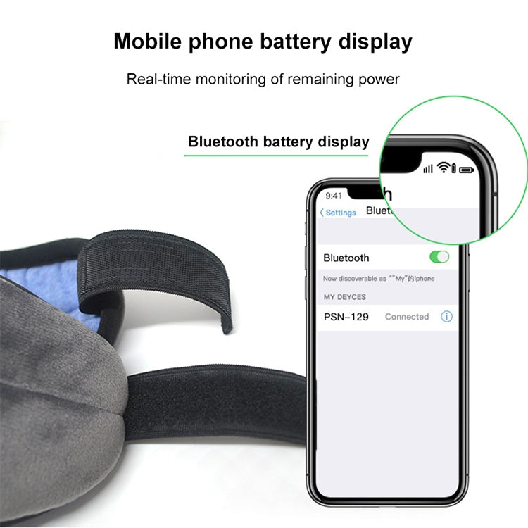 YR-01 Micro USB Charging Bluetooth Music Sleeping Eye Mask Stress Relief Shading Velvet Smart Eye Mask