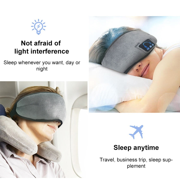 YR-01 Micro USB Charging Bluetooth Music Sleeping Eye Mask Stress Relief Shading Velvet Smart Eye Mask