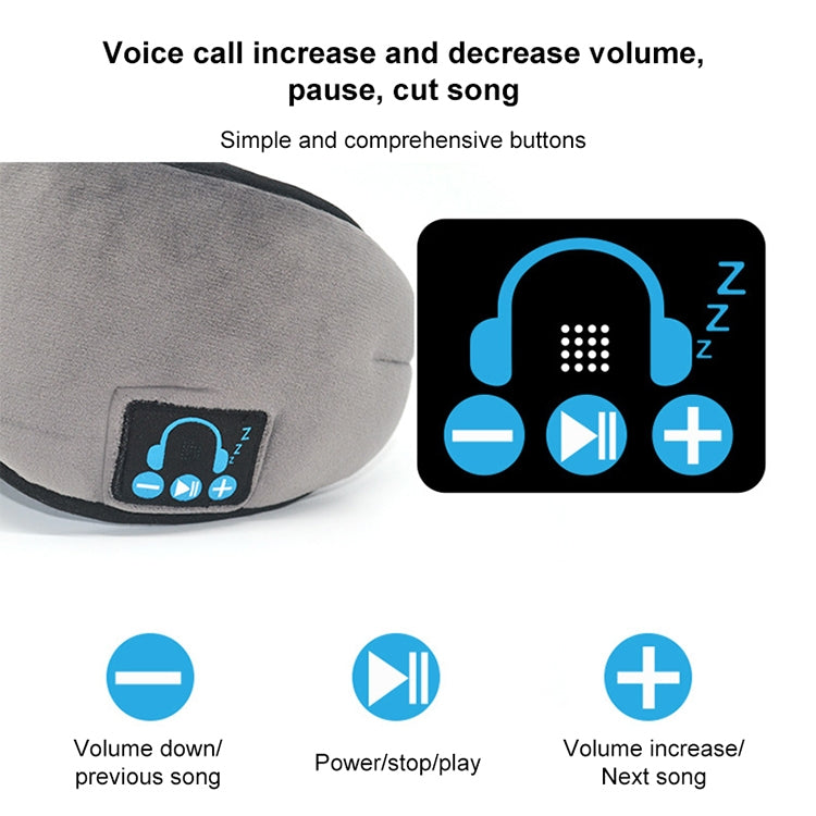 YR-01 Micro USB Charging Bluetooth Music Sleeping Eye Mask Stress Relief Shading Velvet Smart Eye Mask