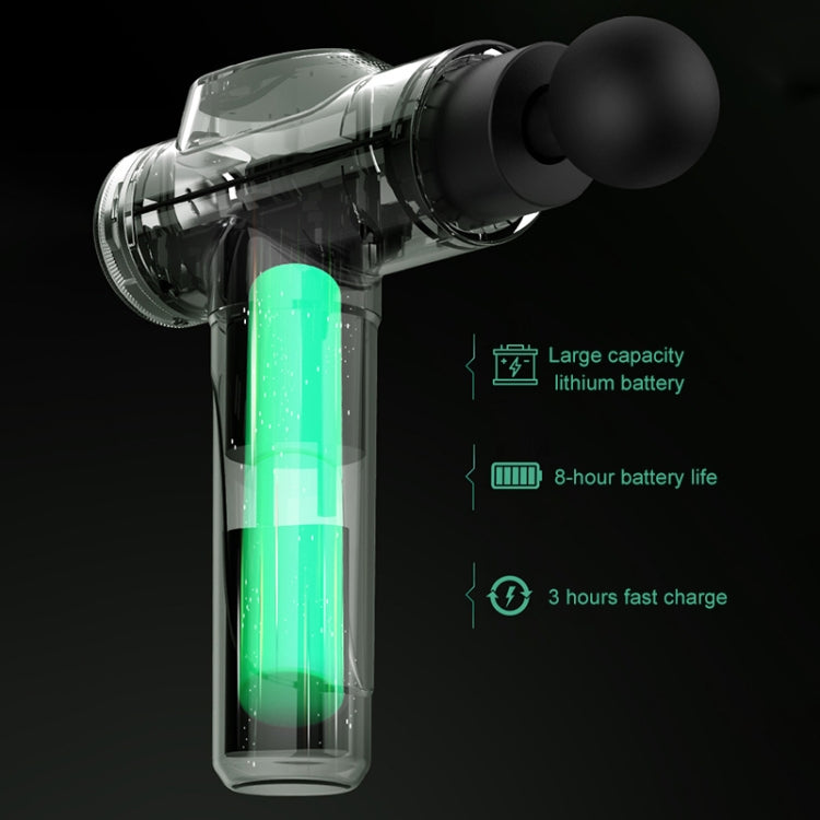 LCD USB Rechargeable Massager Body Massage Band Muscle Massager Relaxer, Style: 4 Massage Heads(Green)