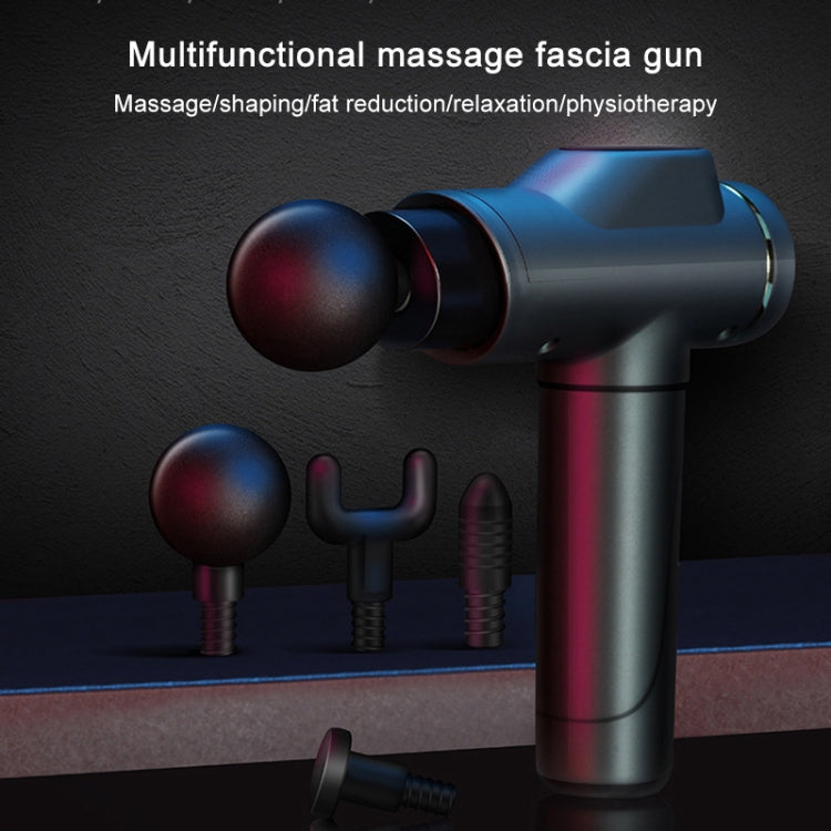LCD USB Rechargeable Massager Body Massage Band Muscle Massager Relaxer, Style: 4 Massage Heads(Green)