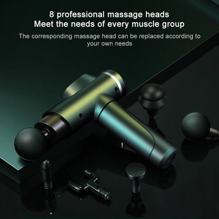 LCD USB Rechargeable Massager Body Massage Band Muscle Massager Relaxer, Style: 8 Massage Heads + Handbag (Black)