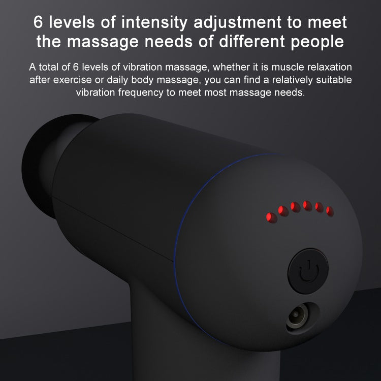 6 Gears Mini Fascia Gun Massage Gun Electric Fitness Massager, Specification: Key File, Without Bag