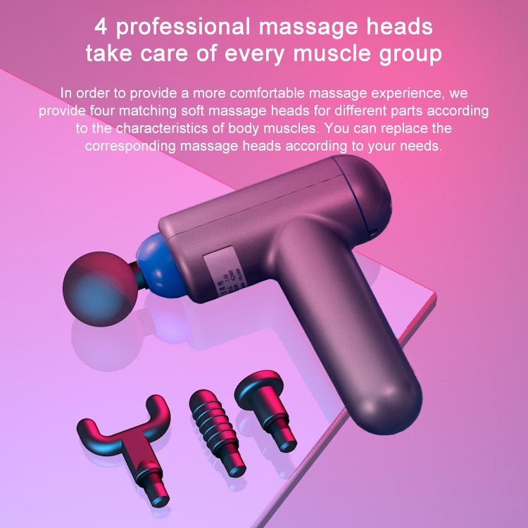 6 Gears Mini Fascia Gun Massage Gun Electric Fitness Massager, Specification: Key File, Without Bag