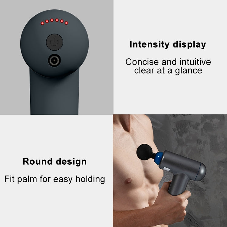 6 Gears Mini Fascia Gun Massage Gun Electric Fitness Massager, Specification: Key File, Without Bag