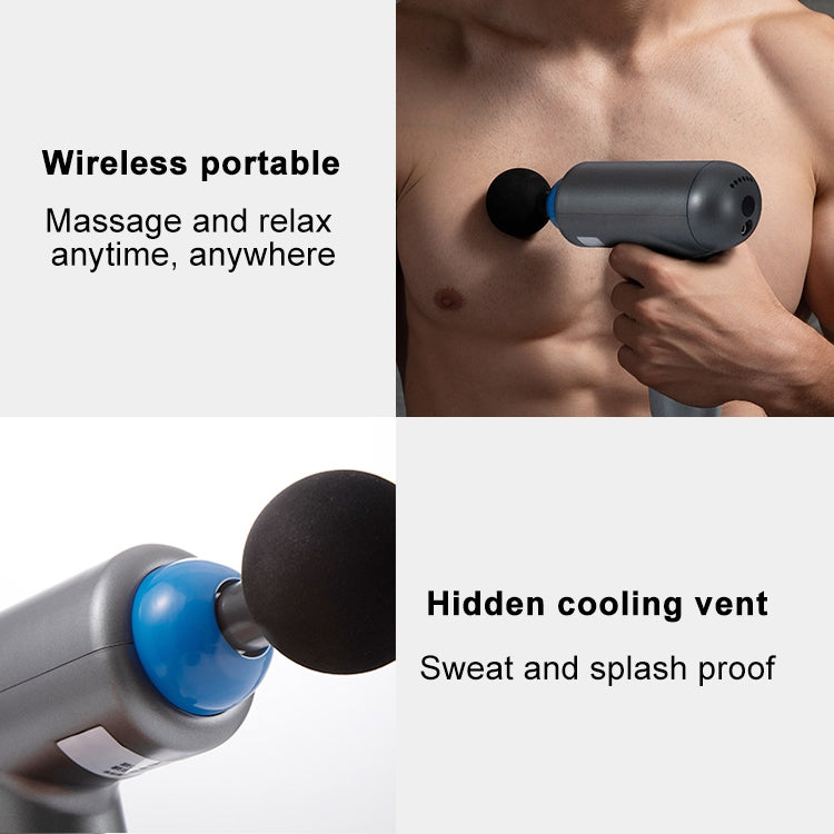 6 Gears Mini Fascia Gun Massage Gun Electric Fitness Massager, Specification: Key File, Without Bag