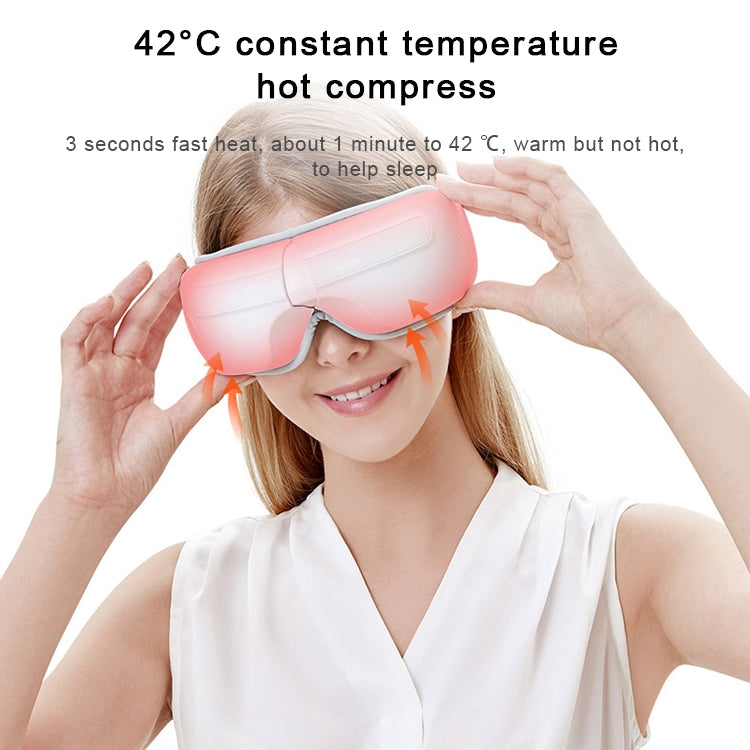 Y-08 5V 5W Bluetooth Multifunctional Eye Airbag Massager Wireless Smart Hot Compress Music Voice Eye Protector(White)