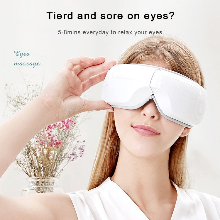 Y-08 5V 5W Bluetooth Multifunctional Eye Airbag Massager Wireless Smart Hot Compress Music Voice Eye Protector(White)