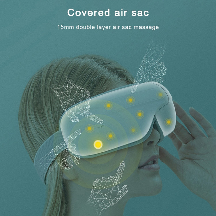 Y-08 5V 5W Bluetooth Multifunctional Eye Airbag Massager Wireless Smart Hot Compress Music Voice Eye Protector(White)