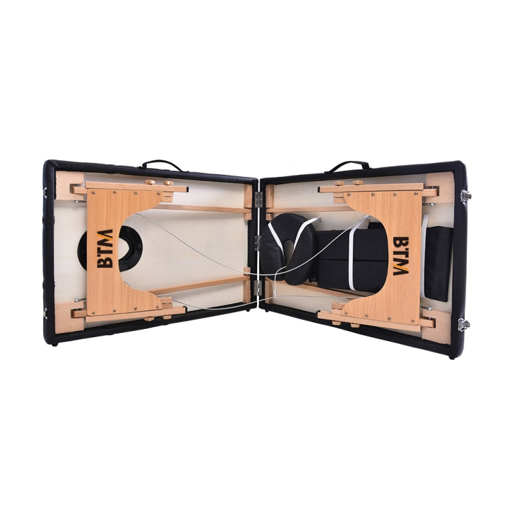 [JPN Warehouse] Seven-stage Height-adjustable Folding Therapeutic Massage Bed with Armrests and Headrest, Size: 186 x 72.5cm, Height Range: 42-61cm