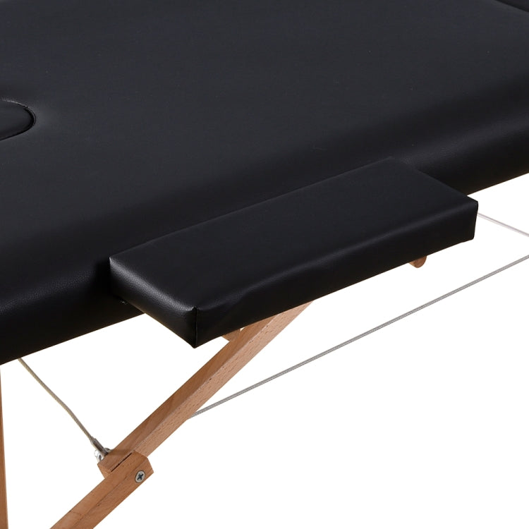 [JPN Warehouse] Seven-stage Height-adjustable Folding Therapeutic Massage Bed with Armrests and Headrest, Size: 186 x 72.5cm, Height Range: 42-61cm