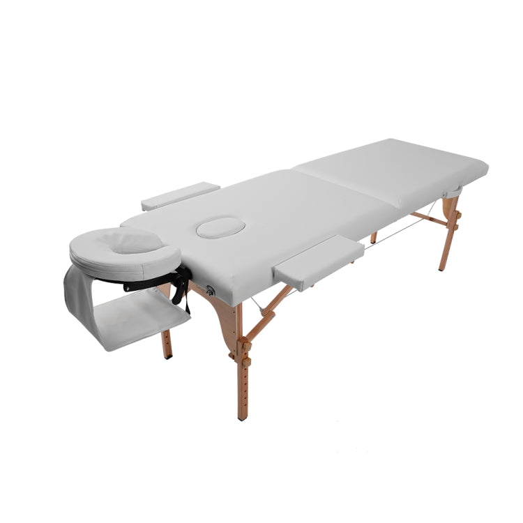 [JPN Warehouse] Seven-stage Height-adjustable Folding Therapeutic Massage Bed with Armrests and Headrest, Size: 186 x 72.5cm, Height Range: 42-61cm