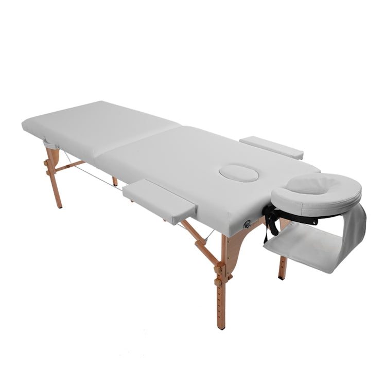 [JPN Warehouse] Seven-stage Height-adjustable Folding Therapeutic Massage Bed with Armrests and Headrest, Size: 186 x 72.5cm, Height Range: 42-61cm