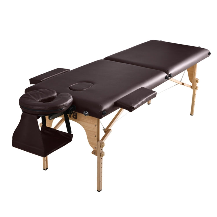 [JPN Warehouse] Seven-stage Height-adjustable Folding Therapeutic Massage Bed with Armrests and Headrest, Size: 186 x 72.5cm, Height Range: 42-61cm
