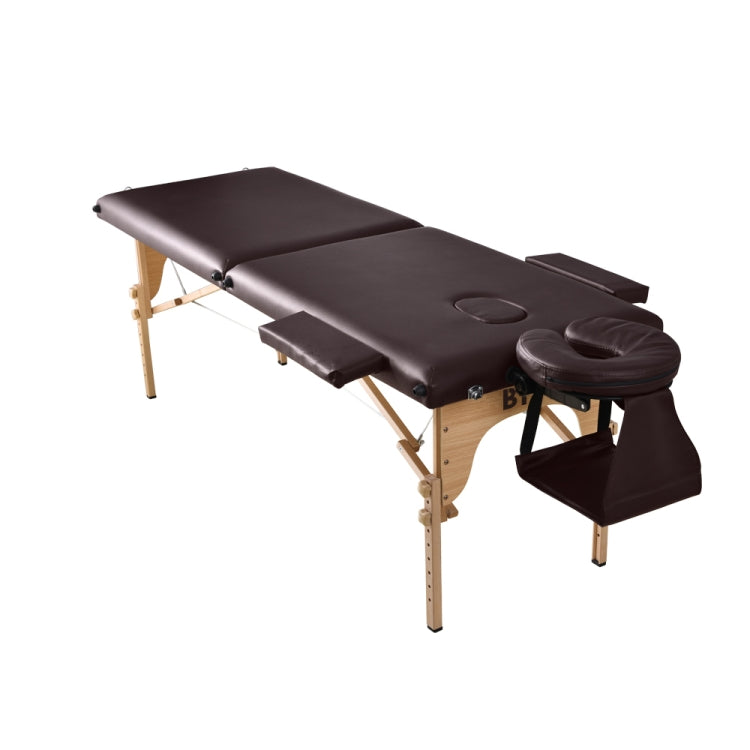 [JPN Warehouse] Seven-stage Height-adjustable Folding Therapeutic Massage Bed with Armrests and Headrest, Size: 186 x 72.5cm, Height Range: 42-61cm