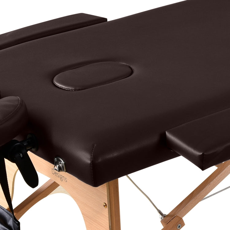 [JPN Warehouse] Seven-stage Height-adjustable Folding Therapeutic Massage Bed with Armrests and Headrest, Size: 186 x 72.5cm, Height Range: 42-61cm