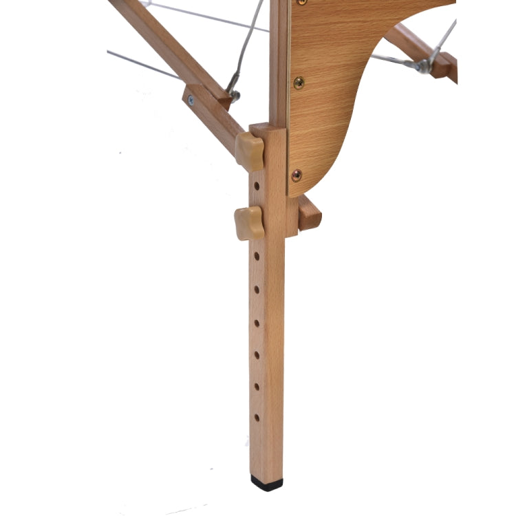 [JPN Warehouse] Seven-stage Height-adjustable Folding Therapeutic Massage Bed with Armrests and Headrest, Size: 186 x 72.5cm, Height Range: 42-61cm