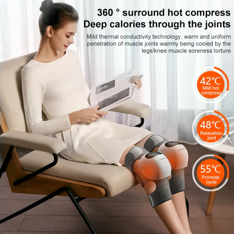 Multifunctional Heating Therapy Knee Massager Physiotherapy Device,Specification: Double