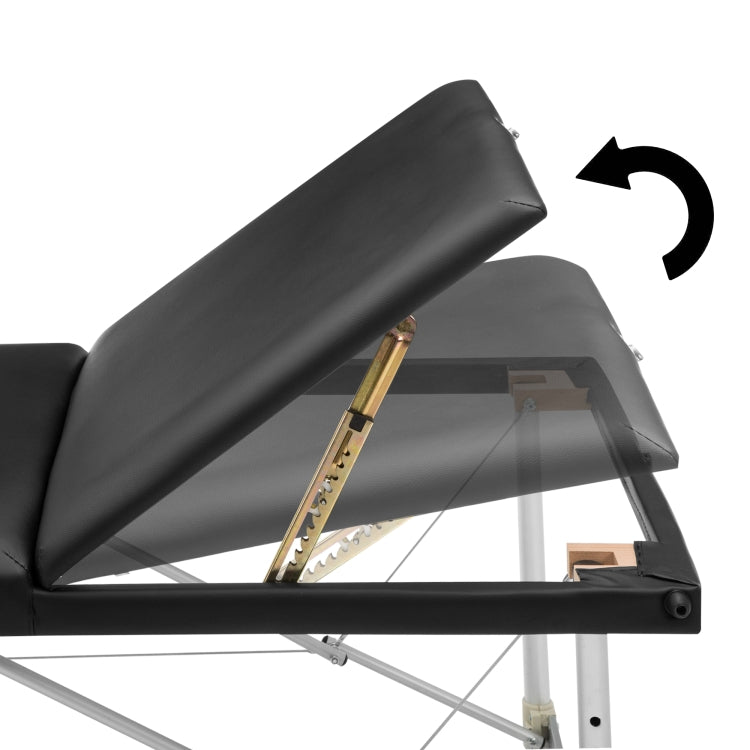 [US Warehouse] 84 inch Portable Foldable PU Massage Bed Sofa Bed(Black)