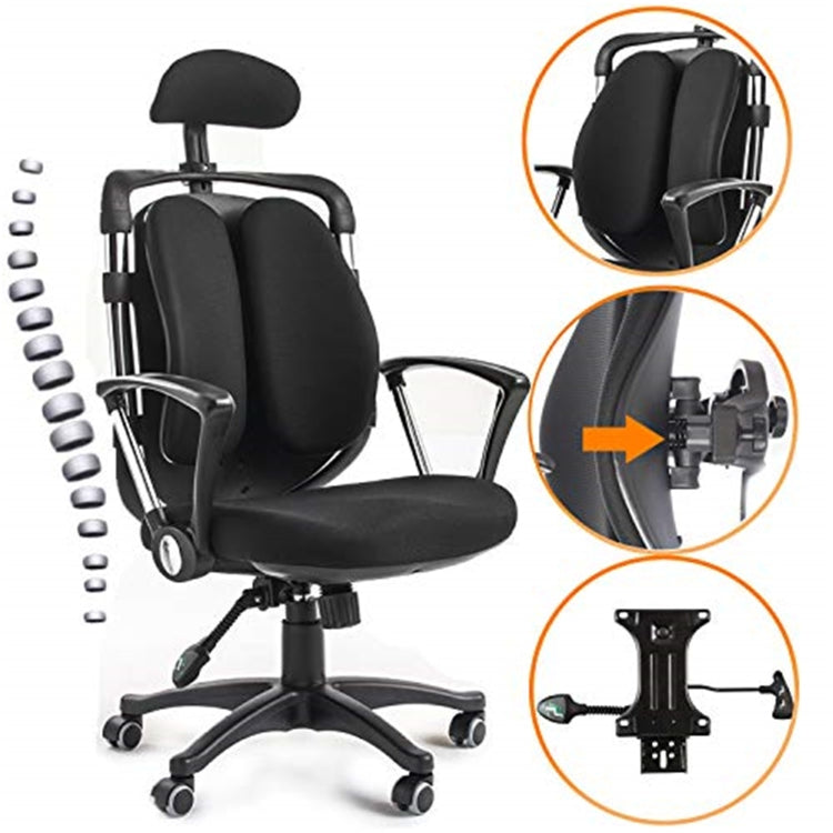 [US Warehouse] Ergonomic Office Chairs Computer High Back Swivel Chairs with Adjustable Headrest & Back Support(Black)