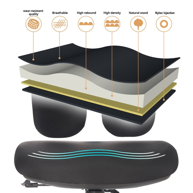 [US Warehouse] Ergonomic Office Chairs Computer High Back Swivel Chairs with Adjustable Headrest & Back Support(Black)