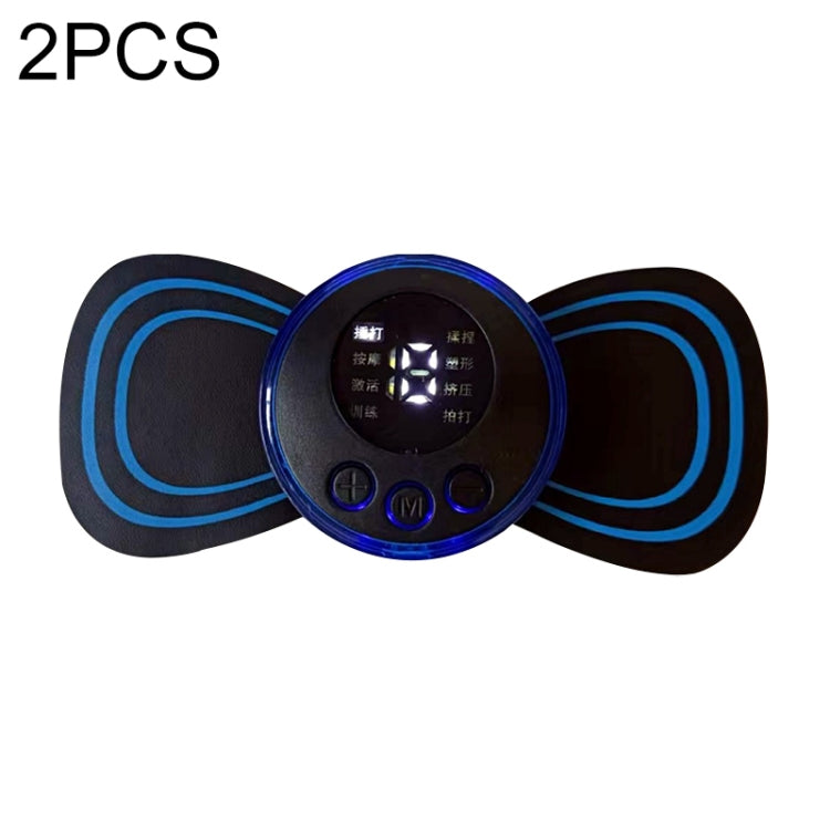 2pcs Portable Low Frequency Pulse Massager Cervical Massage Sticker