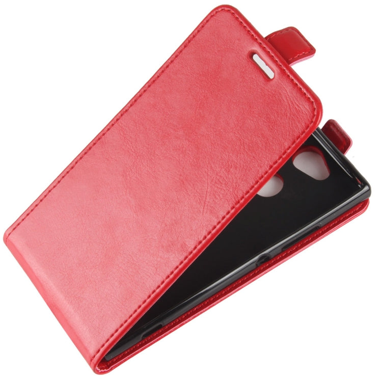 For Sony Xperia XA2 PU + TPU Crazy Horse Texture Vertical Flip Leather Case with Card Slots & Photo Frame